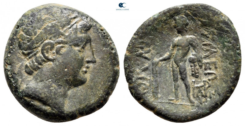 Kings of Bithynia. Nikomedeia. Prusias II Cynegos 182-149 BC. 
Bronze Æ

17 m...
