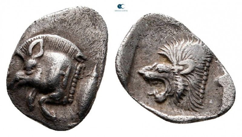 Mysia. Kyzikos circa 525-475 BC. 
Hemiobol AR

10 mm, 0,44 g



good very...