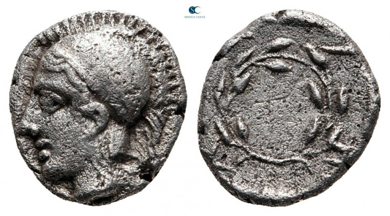 Aiolis. Elaia circa 450-400 BC. 
Diobol AR

11 mm, 1,22 g



very fine