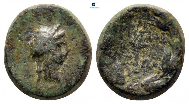 Aiolis. Elaia circa 200-0 BC. 
Bronze Æ

11 mm, 2,58 g



fine