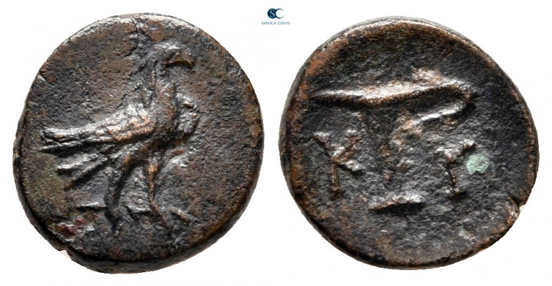 Aiolis. Kyme circa 280-250 BC. 
Bronze Æ

11 mm, 0,97 g



nearly very fi...