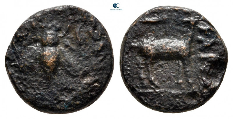 Ionia. Ephesos circa 190-150 BC. 
Bronze Æ

10 mm, 1,28 g



nearly very ...