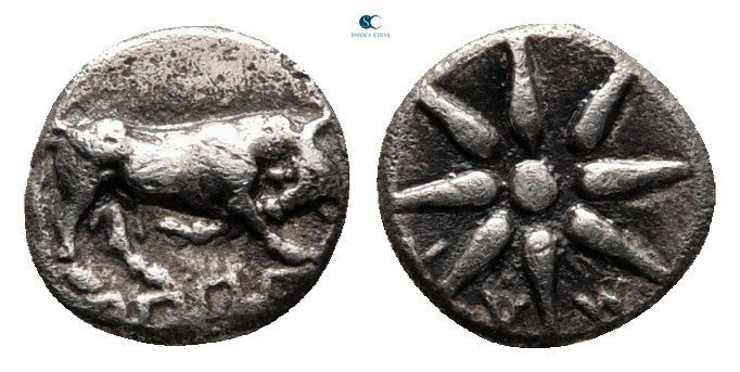 Ionia. Magnesia ad Maeander circa 400-350 BC. 
Tetartemorion AR

7 mm, 0,31 g...