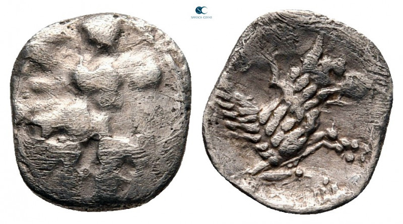 Lycaonia. Laranda circa 324-323 BC. 
Obol AR

11 mm, 0,61 g



nearly ver...