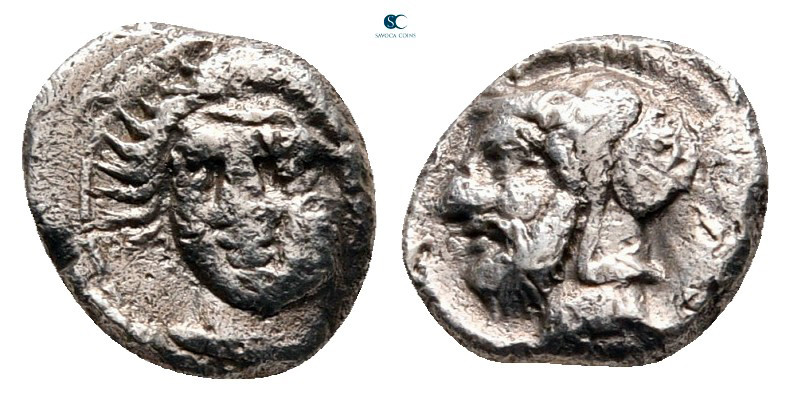 Cilicia. Tarsos. Pharnabazos 380-373 BC. 
Obol AR

8 mm, 0,74 g



very f...