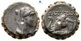 Seleukid Kingdom. Ake-Ptolemaïs mint. Antiochos IV Epiphanes 175-164 BC. Serrate Æ