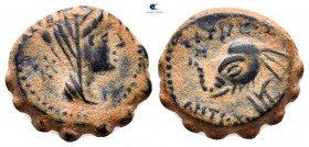 Seleukid Kingdom. Ake-Ptolemaïs mint. Antiochos IV Epiphanes 175-164 BC. Serrate Æ
