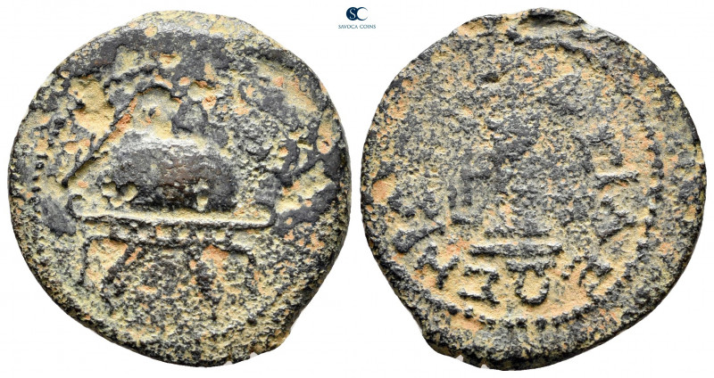 Judaea. Samaria mint. Herodians. Agrippa I AD 37-43. 
4 Prutot Æ

25 mm, 6,14...