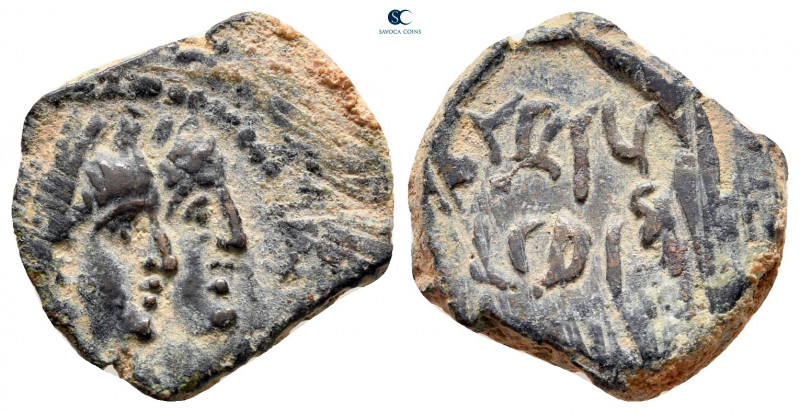 Nabataean Kingdom. Petra. Aretas IV, with Shaqilat 9 BC-AD 40. 
Bronze Æ

17 ...