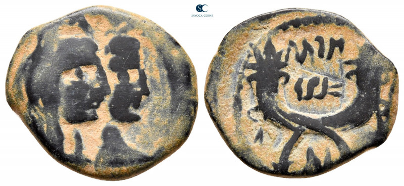 Nabataean Kingdom. Petra. Aretas IV, with Shaqilat 9 BC-AD 40. 
Bronze Æ

20 ...