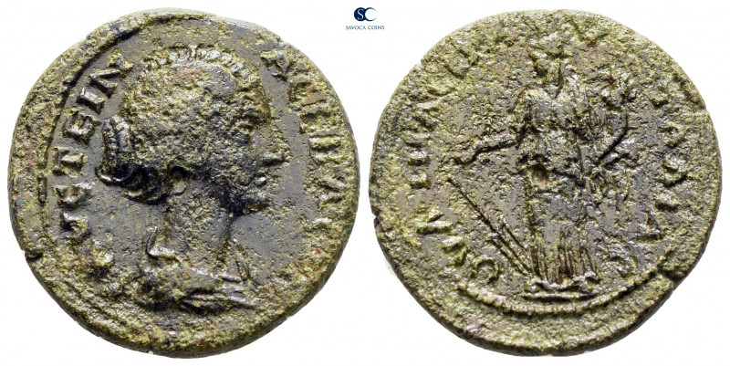 Thrace. Pautalia. Faustina II AD 147-175. 
Bronze Æ

22 mm, 6,19 g



nea...
