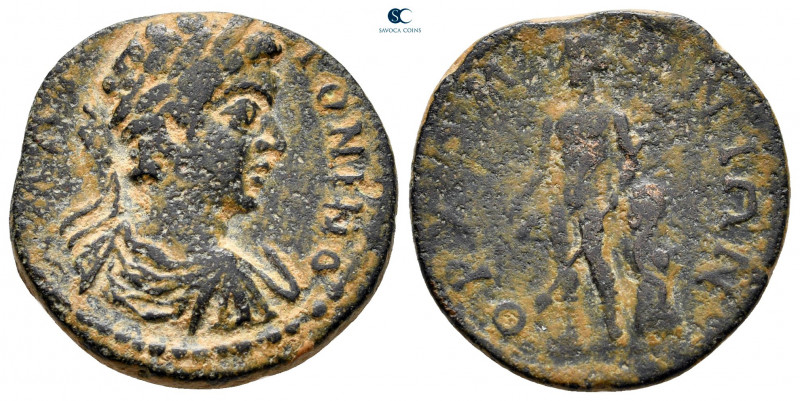 Arkadia. Orchomenos. Caracalla AD 198-217. 
Bronze Æ

21 mm, 5,93 g



ve...