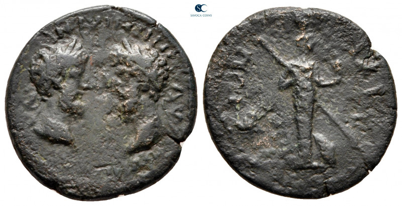 Troas. Ilion. Marcus Aurelius and Lucius Verus AD 165-166. 
Bronze Æ

21 mm, ...