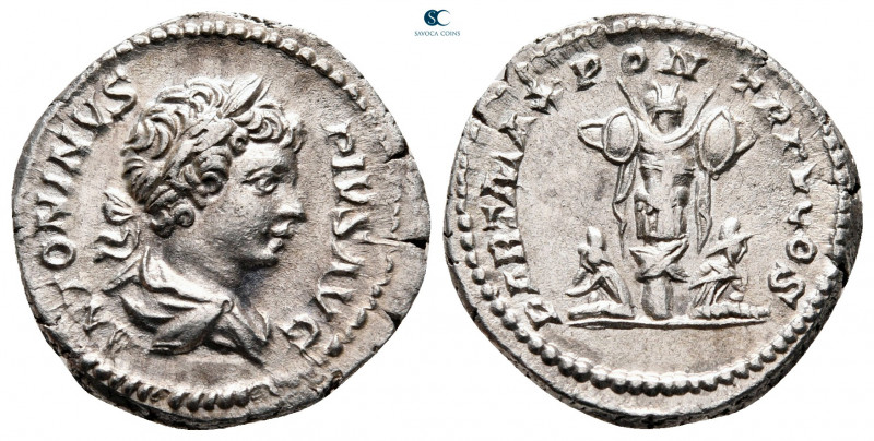 Caracalla AD 198-217. Rome
Denarius AR

19 mm, 2,81 g



very fine