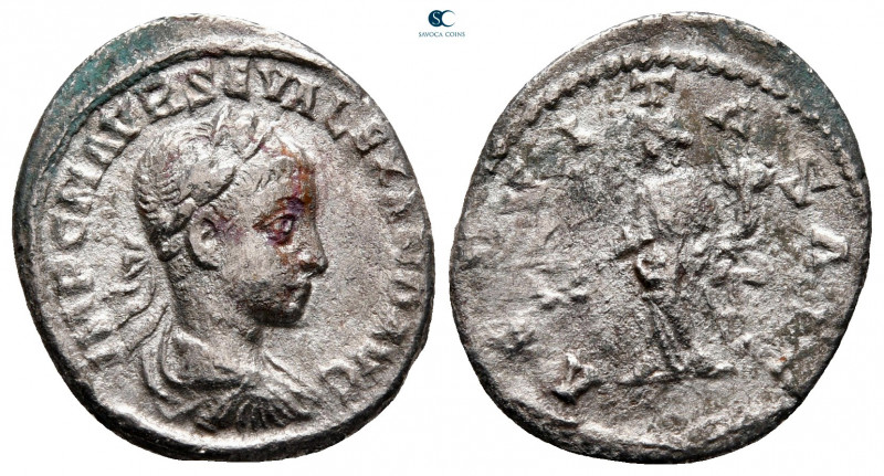 Severus Alexander AD 222-235. Rome
Denarius AR

20 mm, 3,44 g



nearly v...