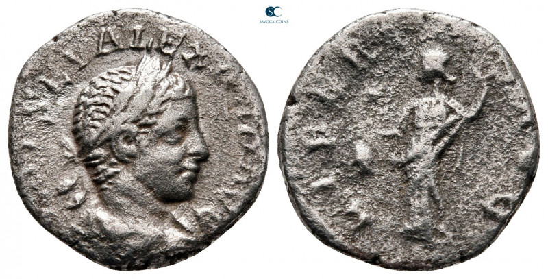 Severus Alexander AD 222-235. Rome
Denarius AR

17 mm, 2,74 g



fine