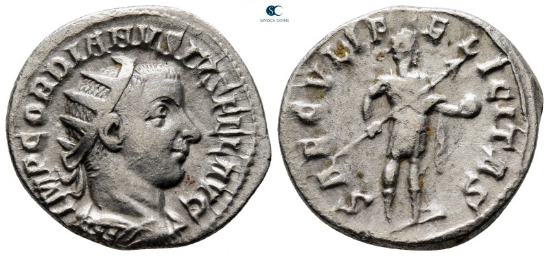 Gordian III AD 238-244. Antioch
Antoninianus AR

23 mm, 4,35 g



very fi...