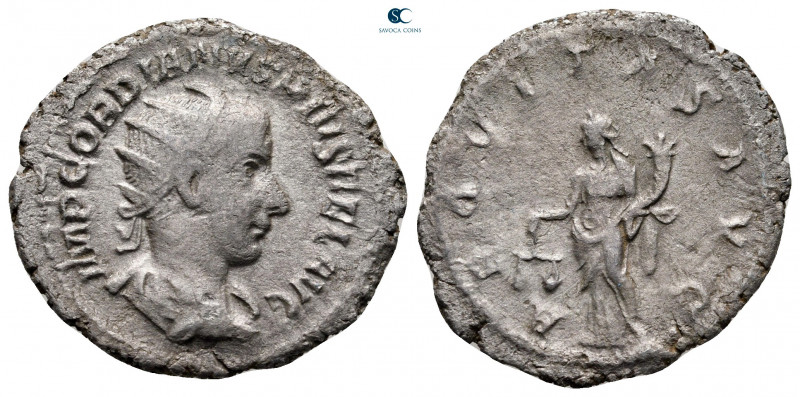 Gordian III AD 238-244. Rome
Antoninianus AR

23 mm, 2,04 g



nearly ver...