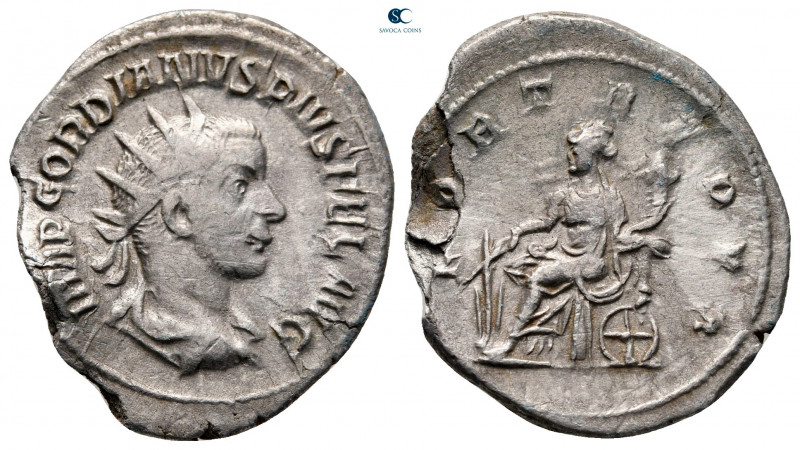 Gordian III AD 238-244. Rome
Antoninianus AR

34 mm, 3,21 g



very fine