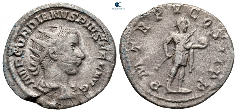 Gordian III AD 238-244. Rome
Antoninianus AR

22 mm, 3,37 g



very fine