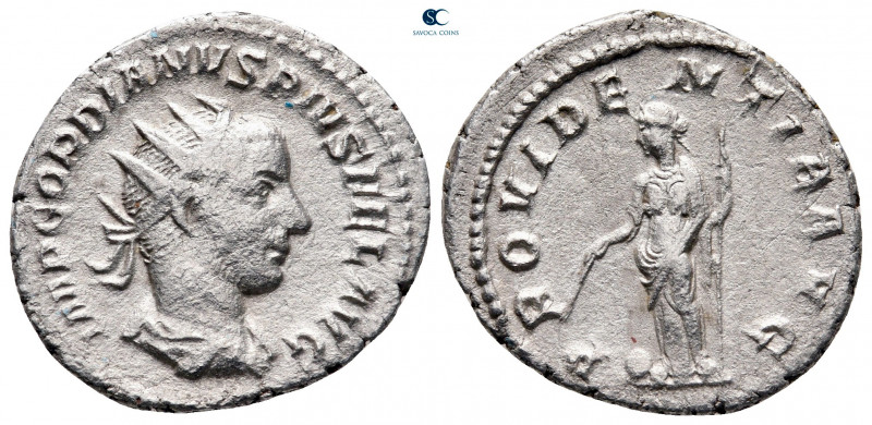 Gordian III AD 238-244. Rome
Antoninianus AR

23 mm, 3,62 g



very fine