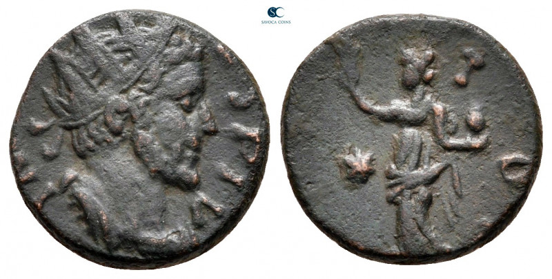 Tetricus I AD 271-274. Gallic mint
Antoninianus Æ

15 mm, 2,16 g



very ...