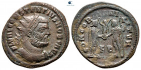 Constantius I Chlorus AD 305-306. Cyzicus. Radiatus Æ