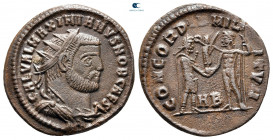Galerius Maximianus AD 305-311. Heraclea. Radiatus Æ