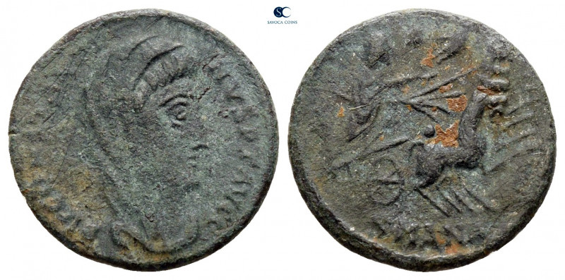 Divus Constantine I AD 337. Antioch
Follis Æ

16 mm, 1,53 g



nearly ver...