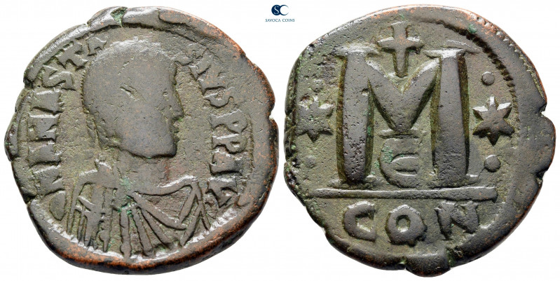 Anastasius I AD 491-518. Constantinople
Follis or 40 Nummi Æ

34 mm, 19,01 g...