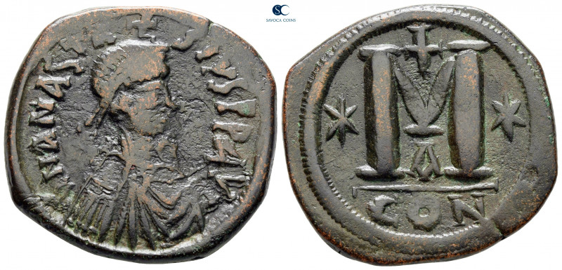 Anastasius I AD 491-518. Constantinople
Follis or 40 Nummi Æ

35 mm, 18,74 g...