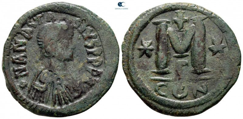 Anastasius I AD 491-518. Constantinople
Follis or 40 Nummi Æ

34 mm, 18,89 g...