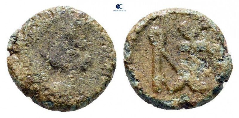 Anastasius I AD 491-518. Constantinople
Nummus Æ

8 mm, 0,56 g



fine