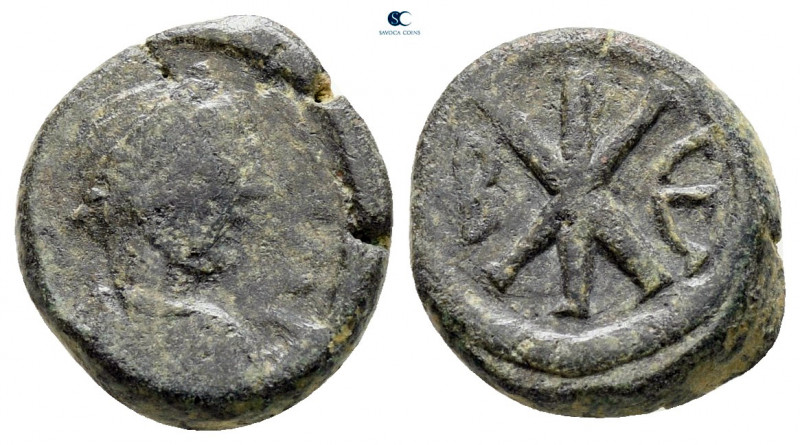 Justin I AD 518-527. Constantinople
Pentanummium Æ

13 mm, 2,04 g



near...