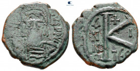 Justinian I AD 527-565. Thessalonica. Half Follis or 20 Nummi Æ