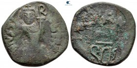 Constans II AD 641-668. Sicilan mint. Follis or 40 Nummi Æ