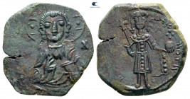 Manuel I Comnenus AD 1143-1180. Thessalonica. Half Tetarteron Æ