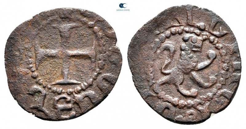 Cilician Armenia. Royal. Levon V AD 1374-1375. 
Pogh Æ

12 mm, 0,58 g



...