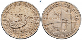Cuba.  AD 1953. 40 Centavos