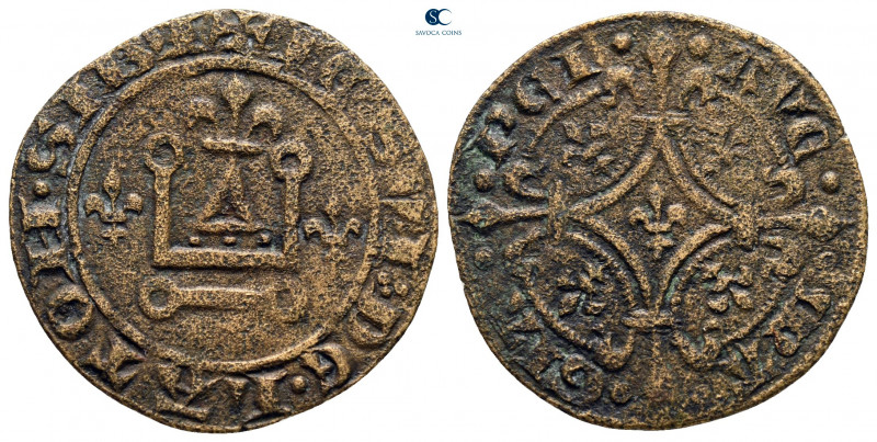France. AD 1400-1500.
CU Token, Jeton

23 mm, 2,14 g



good very fine
