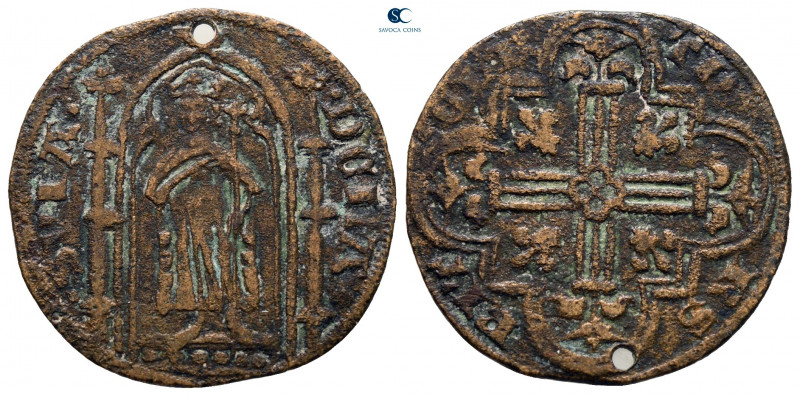 France. AD 1400-1500.
CU Token, Jeton

22 mm, 2,24 g



very fine