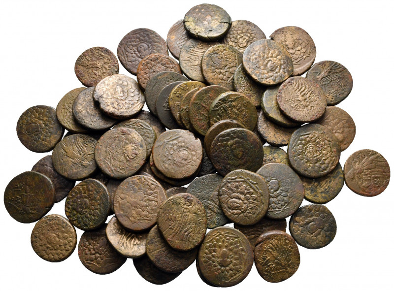 Lot of ca. 65 greek bronze coins / SOLD AS SEEN, NO RETURN! 

nearly very fine