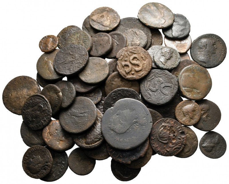 Lot of ca. 66 roman provincial bronze coins / SOLD AS SEEN, NO RETURN!

nearly...