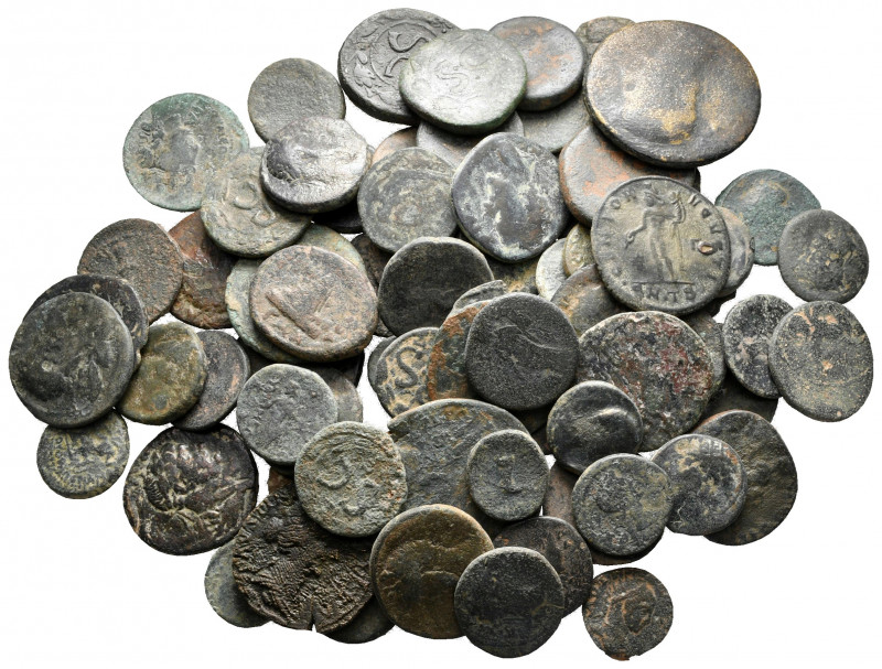 Lot of ca. 75 roman provincial bronze coins / SOLD AS SEEN, NO RETURN!

nearly...