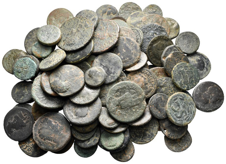 Lot of ca. 100 roman provincial bronze coins / SOLD AS SEEN, NO RETURN!

nearl...