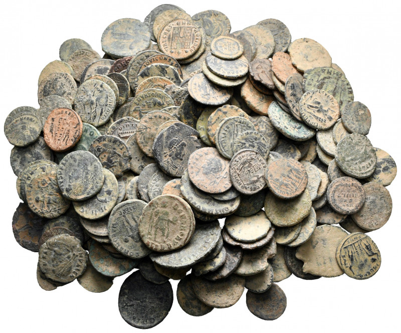 Lot of ca. 200 late roman bronze coins / SOLD AS SEEN, NO RETURN! 

nearly ver...