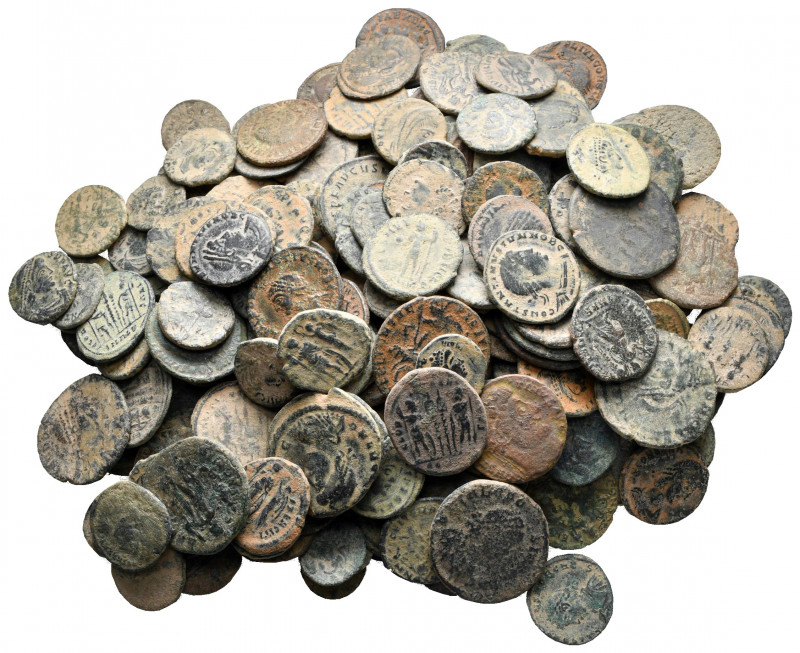Lot of ca. 200 late roman bronze coins / SOLD AS SEEN, NO RETURN! 

nearly ver...