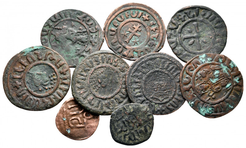Lot of ca. 9 medieval bronze coins / SOLD AS SEEN, NO RETURN!

nearly very fin...