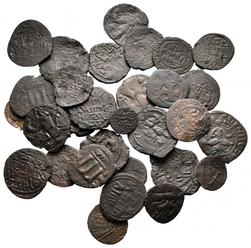 Lot of ca. 30 islamic bronze coins / SOLD AS SEEN, NO RETURN! 

nearly very fi...