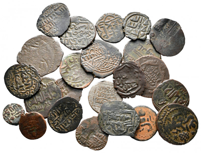 Lot of ca. 23 islamic bronze coins / SOLD AS SEEN, NO RETURN! 

very fine